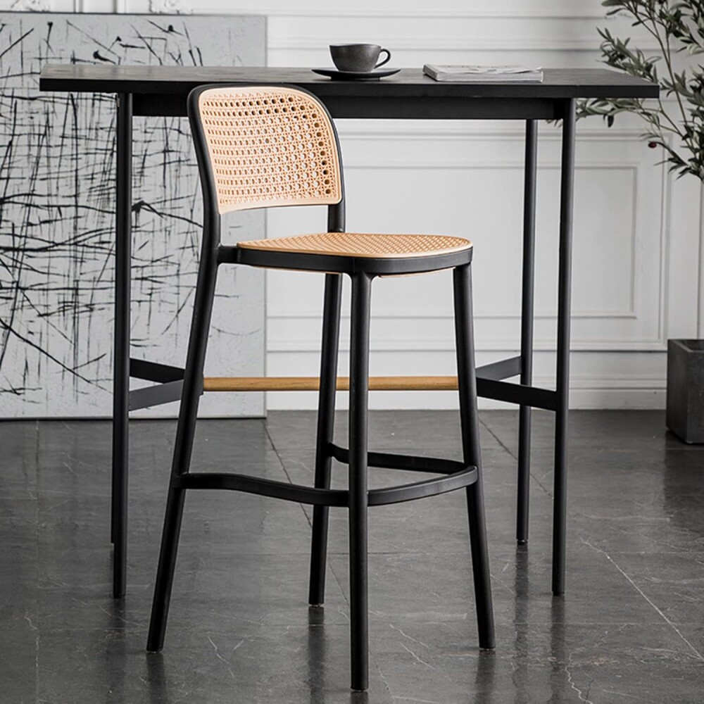 Butaca Alta Franky Con Respaldo Y Apoyapies Negro