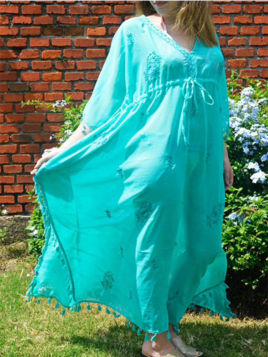 Vestido Celeste traslucido - MARE 