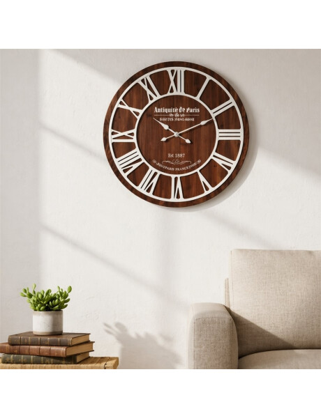 RELOJ DE PARED MDF D68X68X4.3CM NUMEROS ROMANOS BLANCOS RELOJ DE PARED MDF D68X68X4.3CM NUMEROS ROMANOS BLANCOS