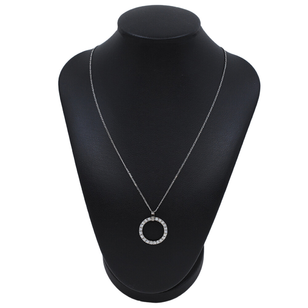 Colgante oro 18k blanco y brillantes Colgante oro 18k blanco y brillantes