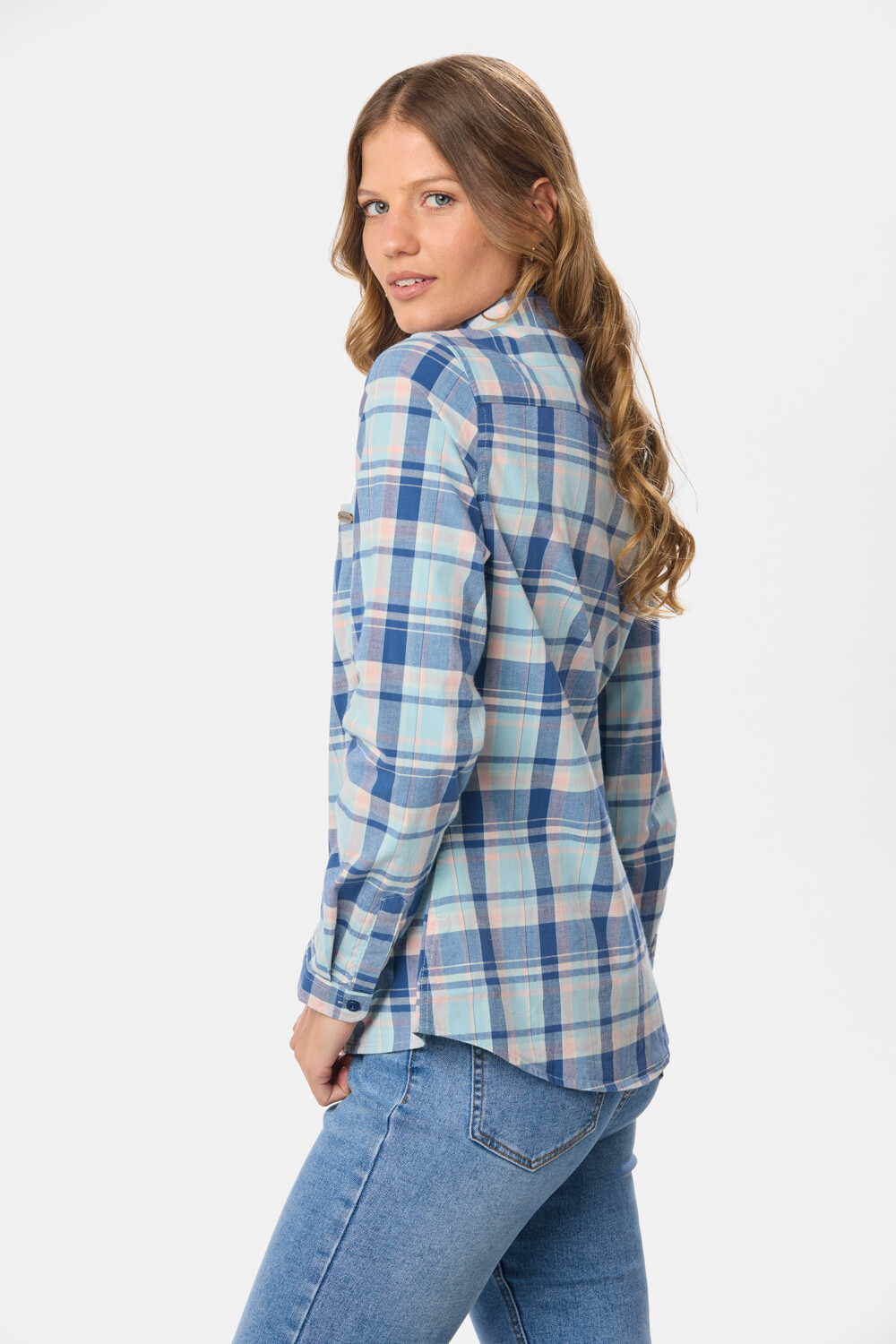 CAMISA A CUADROS Azul