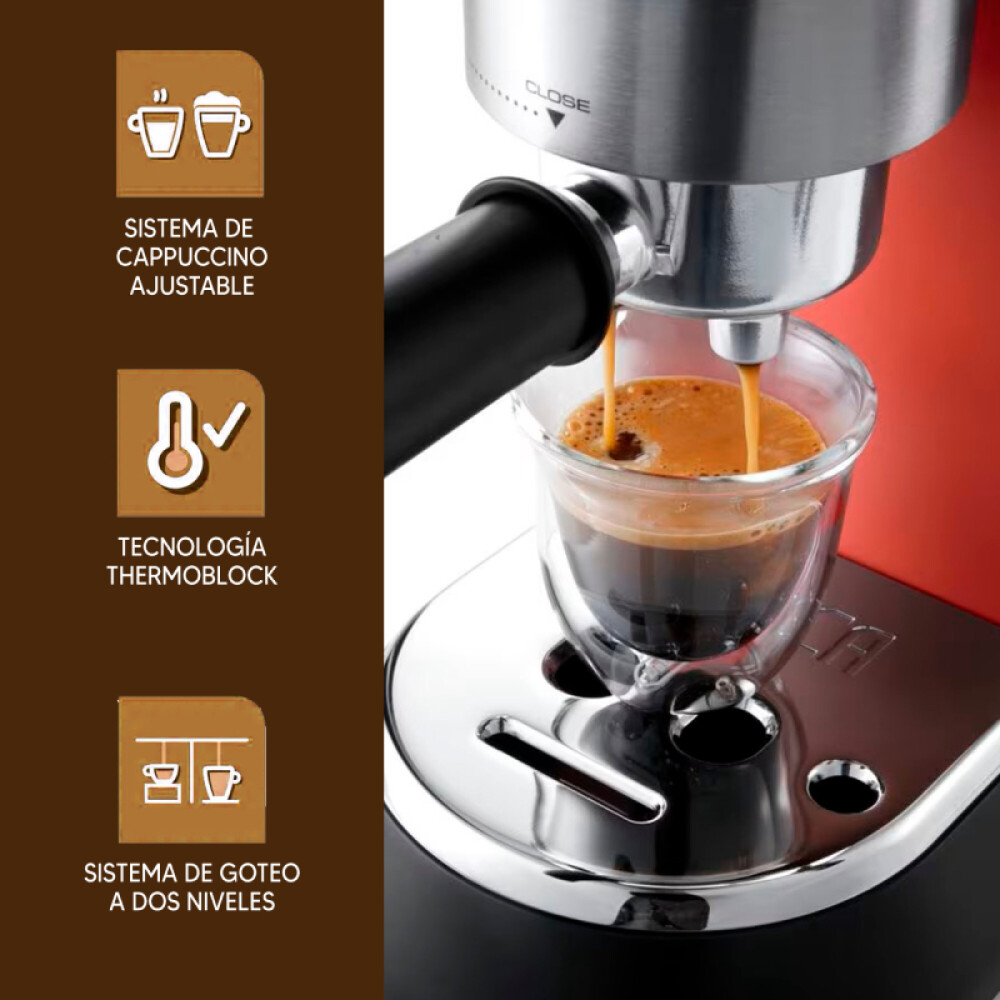 CAFETERA DELONGHI DEDICA ROJA EC685R rojo
