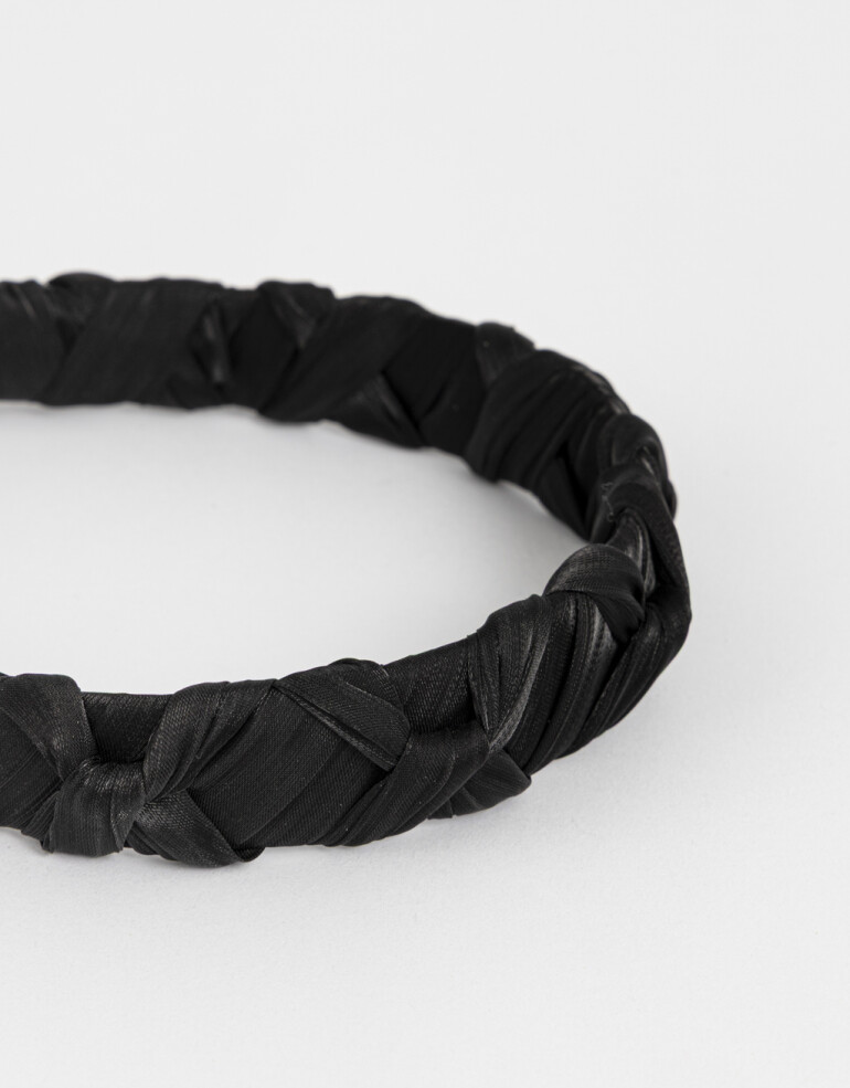 Vinchas Rígidas Liso Vincha De Trenzada - Negro