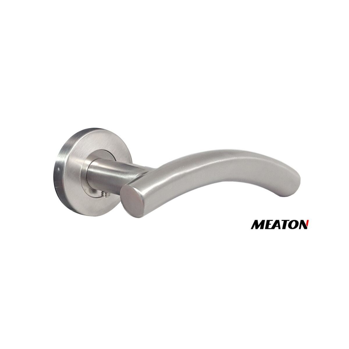 MANIJA CON RESORTE CURVA AC INOX C/BOCALLAVE MEATON Manija Con Resorte Curva Ac Inox C/bocallave Meaton