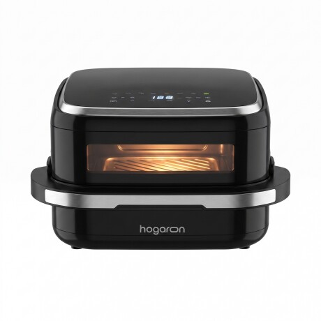 Freidora De Aire Pizzera HOGARON HGAF42P 2200W Capacidad 4.2L 10 Programas Pantalla Táctil Calor Superior E Inferior Ventana Con Freidora De Aire Pizzera HOGARON HGAF42P 2200W Capacidad 4.2L 10 Programas Pantalla Táctil Calor Superior E Inferior Ventana Con