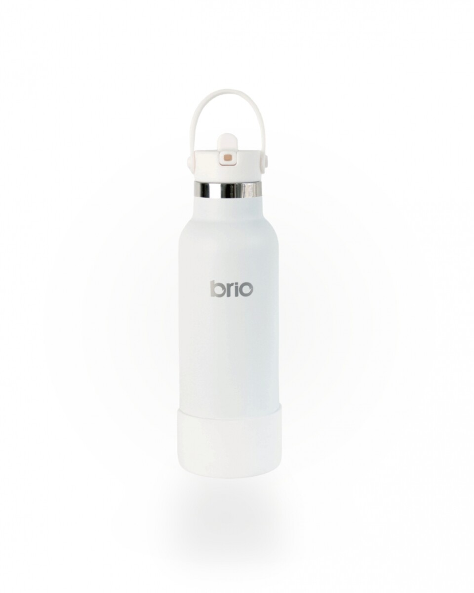 Botella En Acero Inoxidable brio 500ml Con Sorbito Y Manija - Blanco 