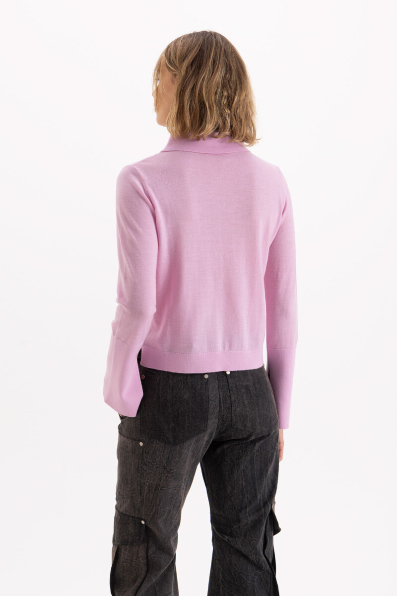 SWEATER POLO Rosa