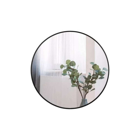 Espejo circular redondo de pared Negro