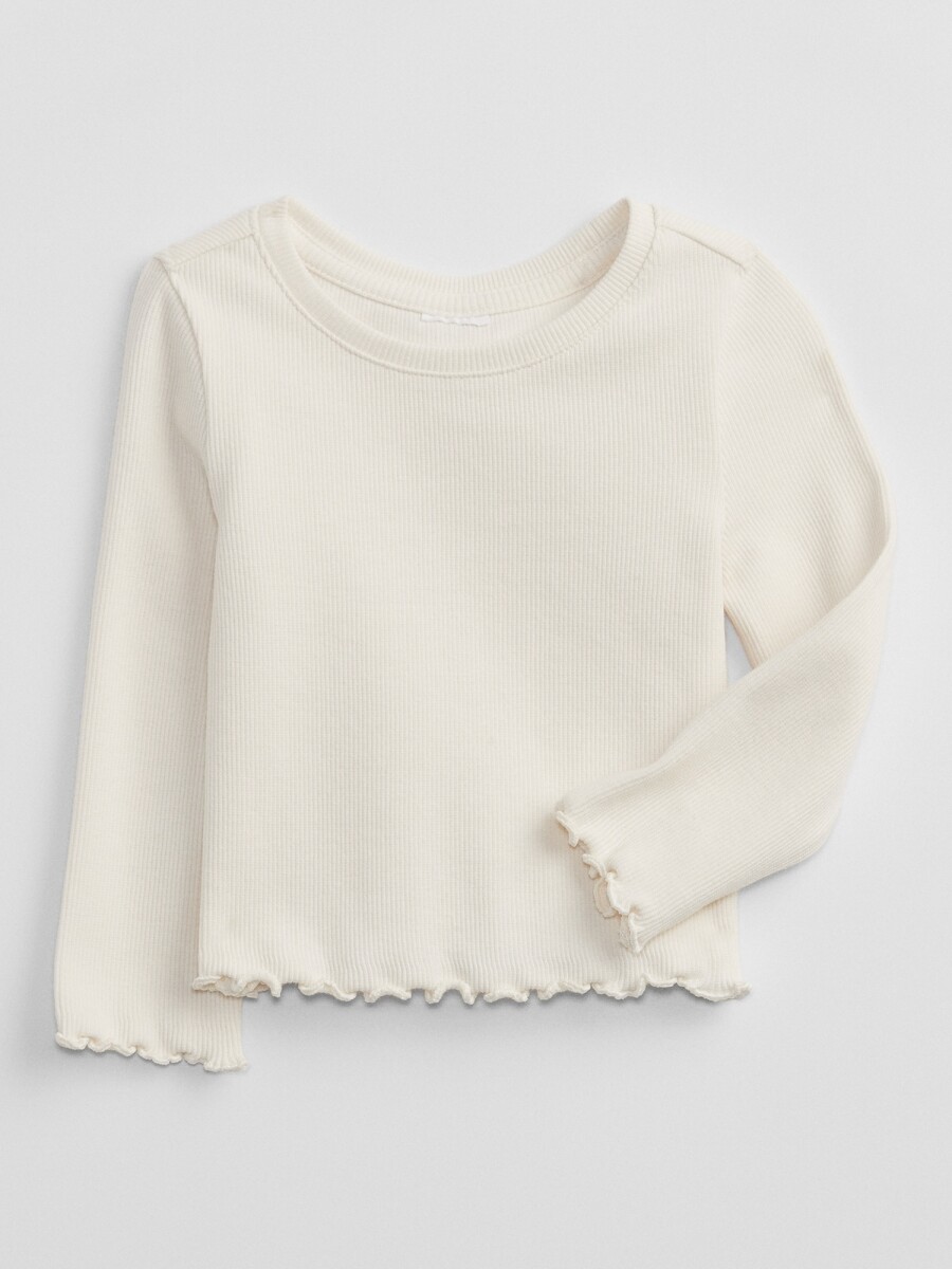 Remera Canalé Toddler Niña - Ivory Frost 