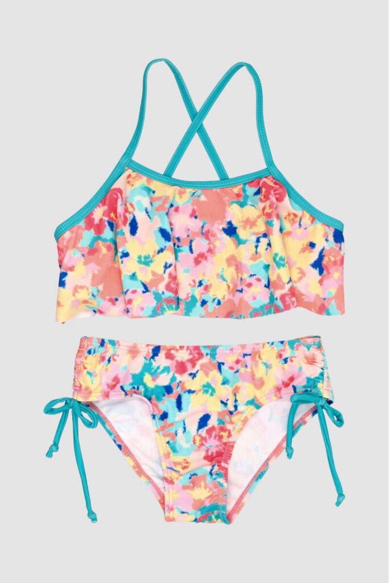 Bikini machalita ii 6-16a - Flor aquarela 