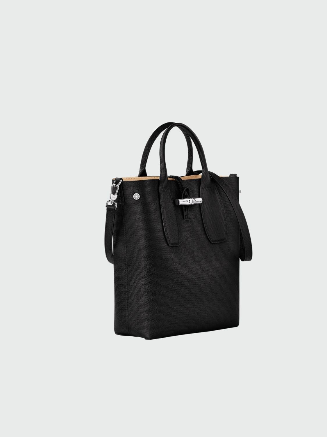 Longchamp -Bolso de hombro talle M, Roseau Negro
