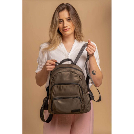 Mochila Flor De Loto Verde Militar