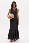 Vestido Largo Alfie en Lino Negro