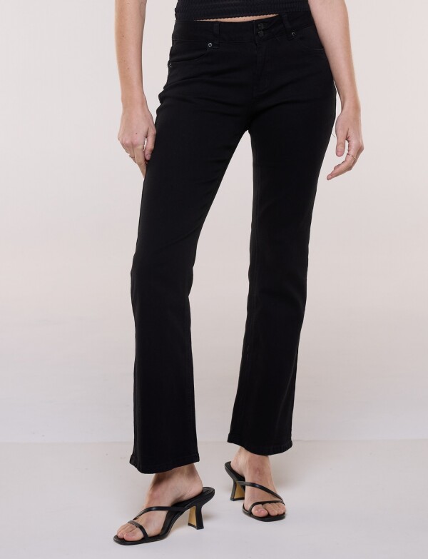 Jean Bootcut Doble Botón NEGRO