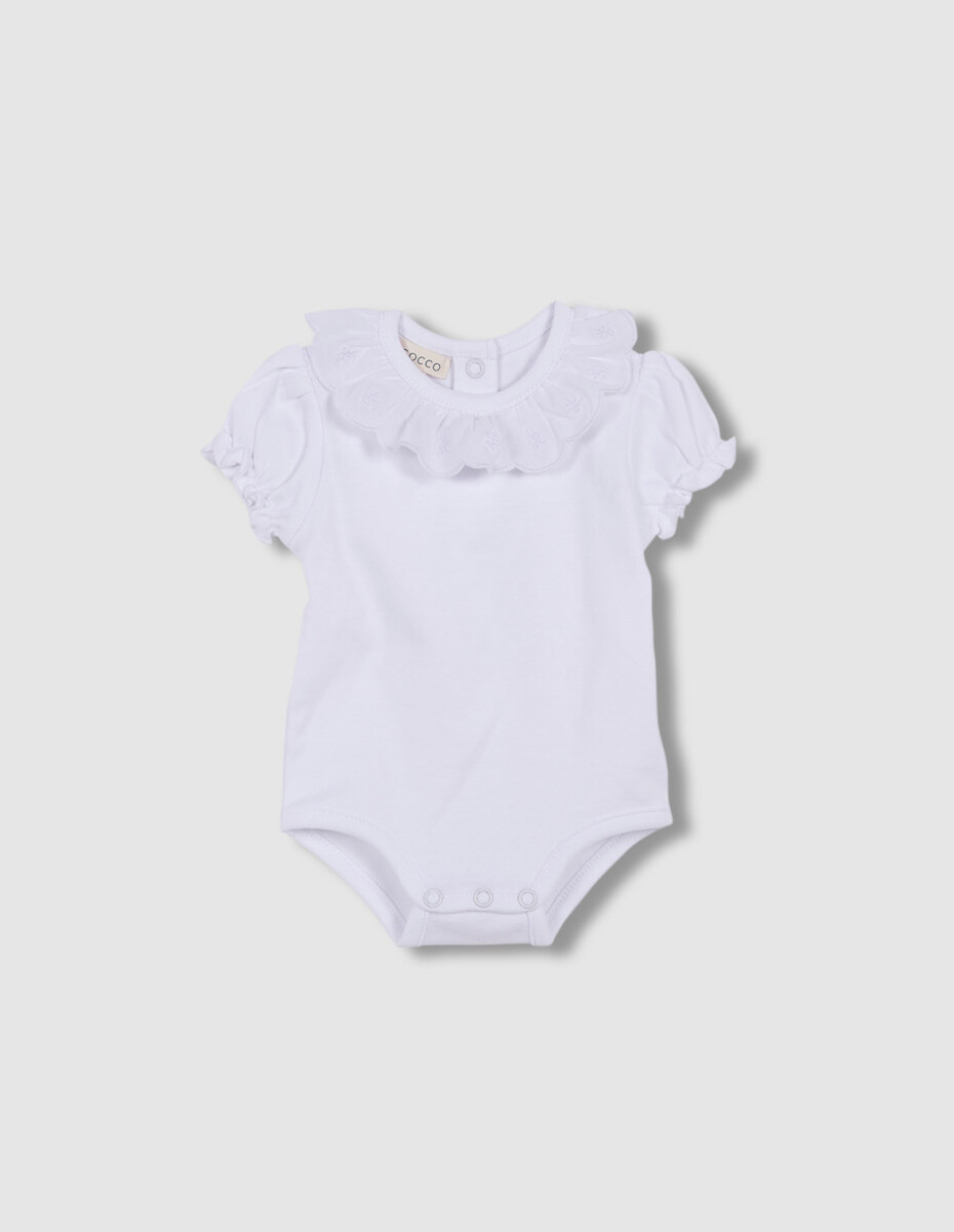 Body Cuello Bordado - Blanco 