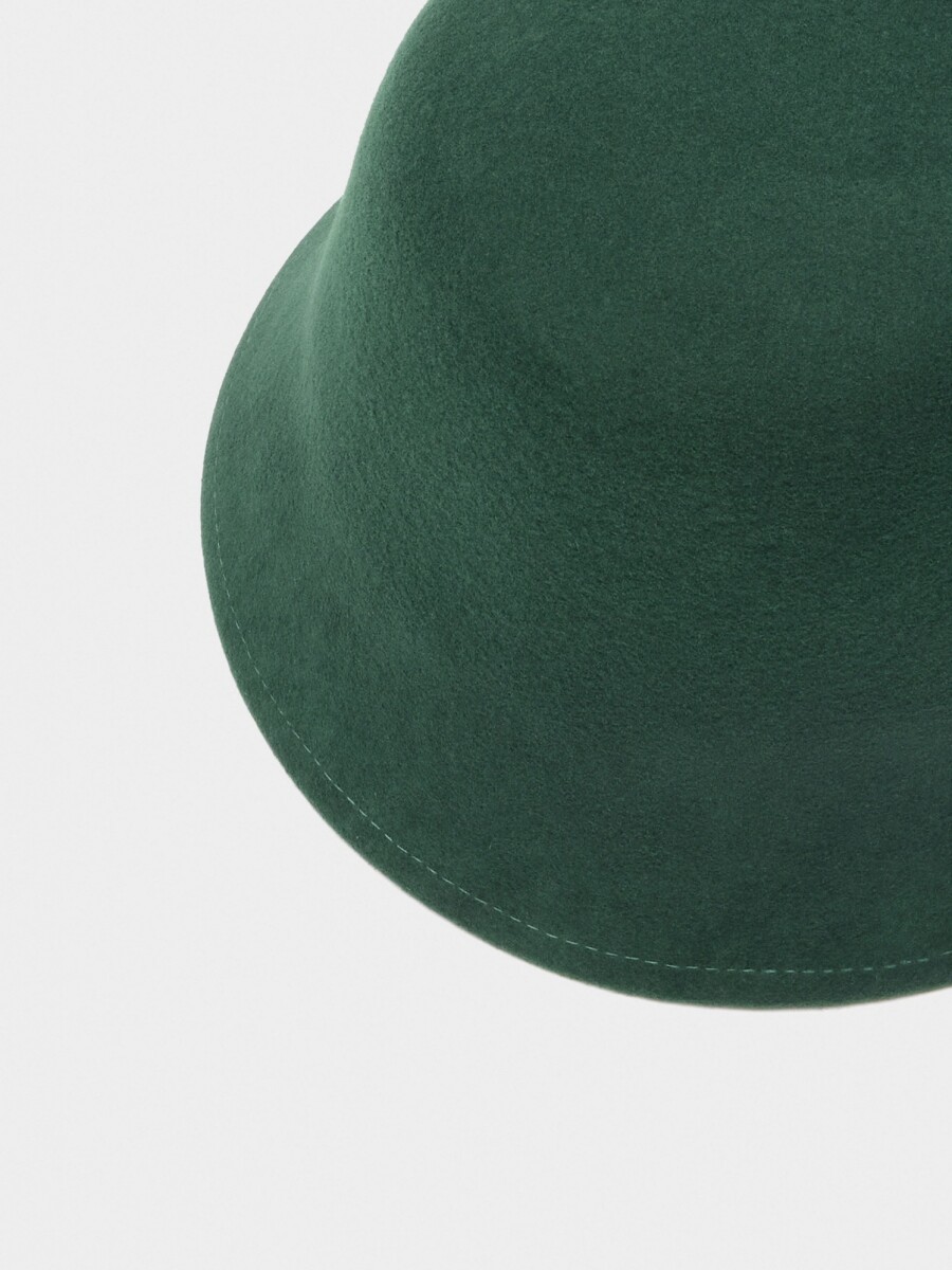 Sombrero Bucket 100% Lana verde