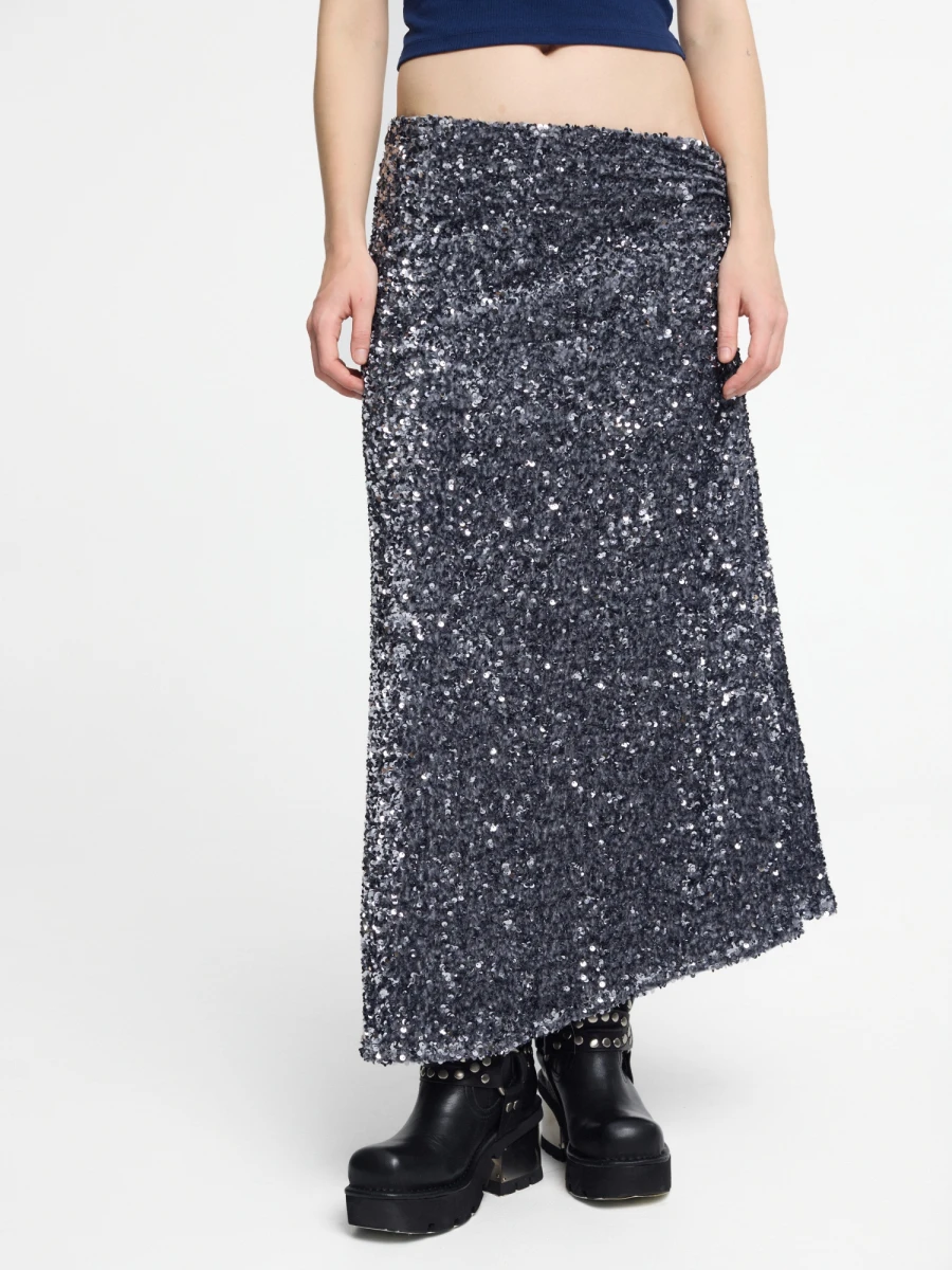 FALDA MIDI DE LENTEJUELA 
