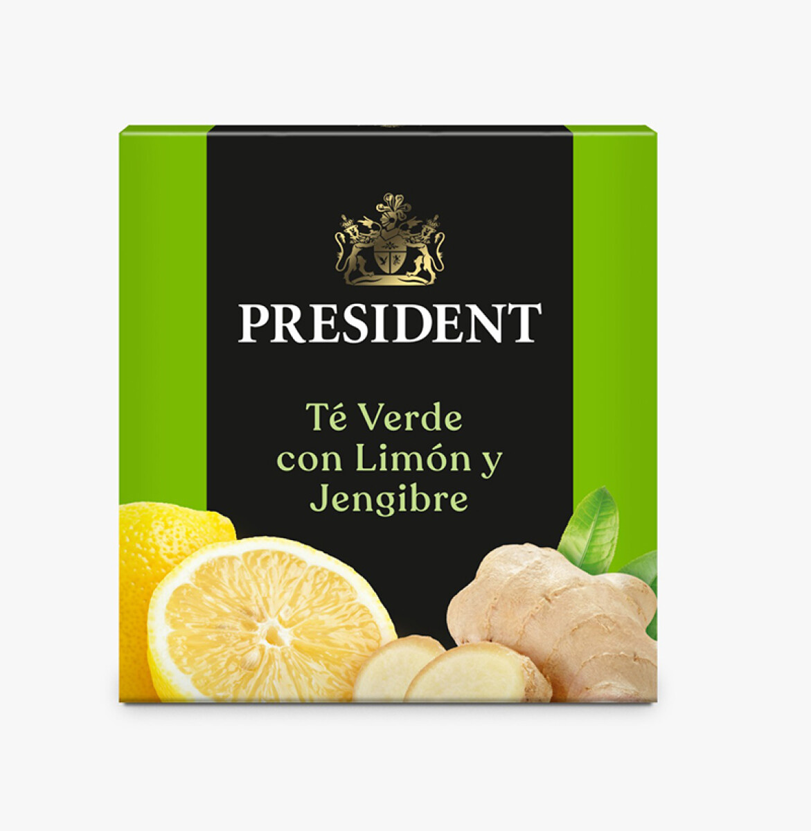 Té President línea sabores - Té verde con limón y jengibre 