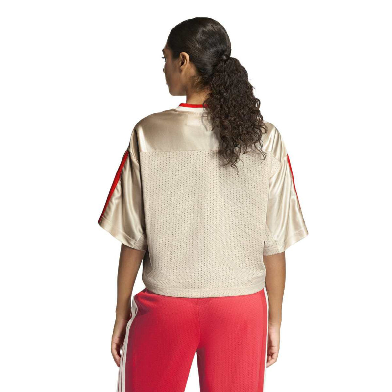 REMERA ADIDAS W STA SEAS TEE C Mujer JZ1073 Blanco-rojo