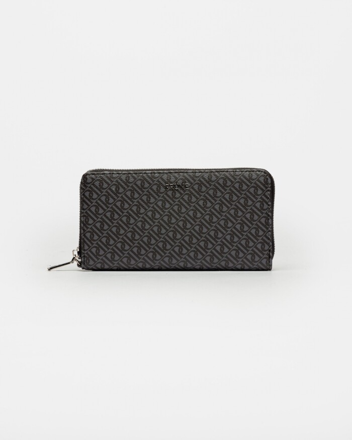 Billetera Monogram En Efecto Cuero Estampado Negro