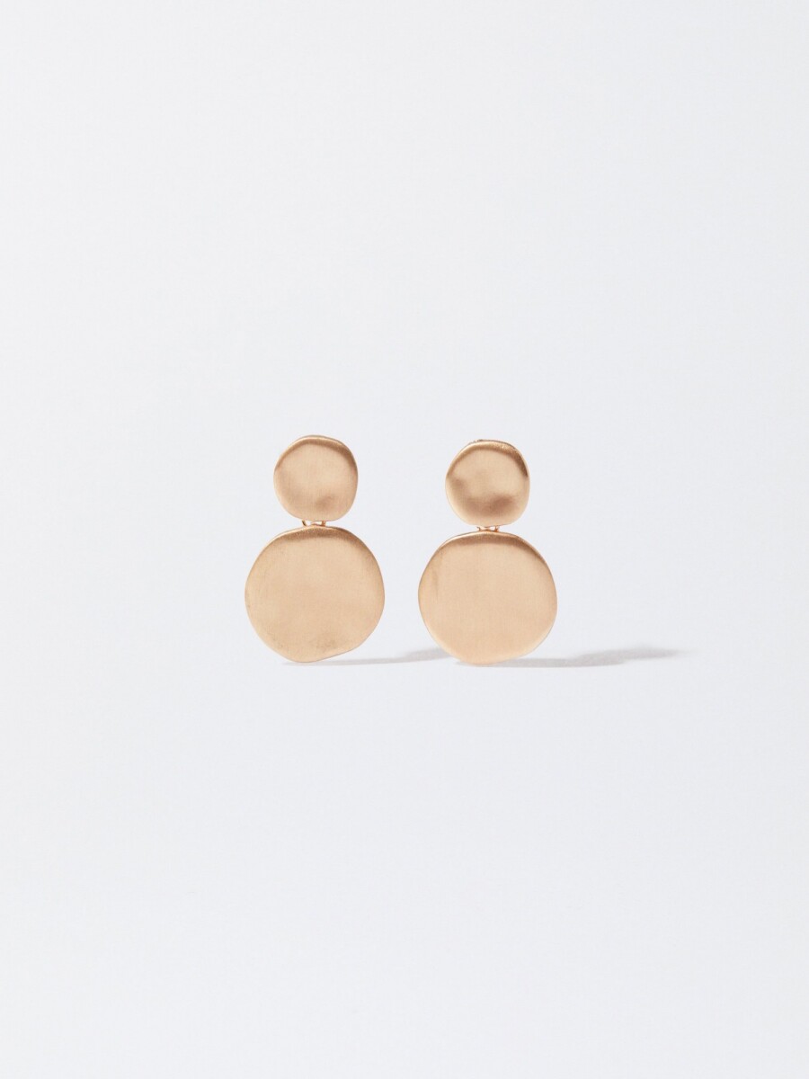 Pendientes Con Efecto Mate dorado