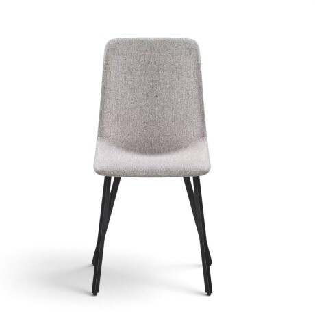 PACK x2 SILLA DE COMEDOR TAPIZADA EN TELA CON RESPALDO ALTO SIN APOYABRAZOS BEIGE