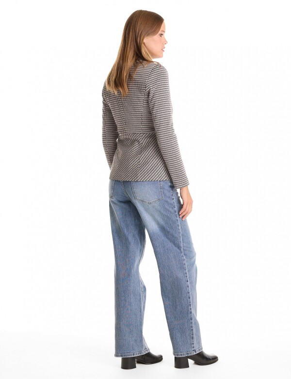 Blazer Jacquard MULTI/NEGRO