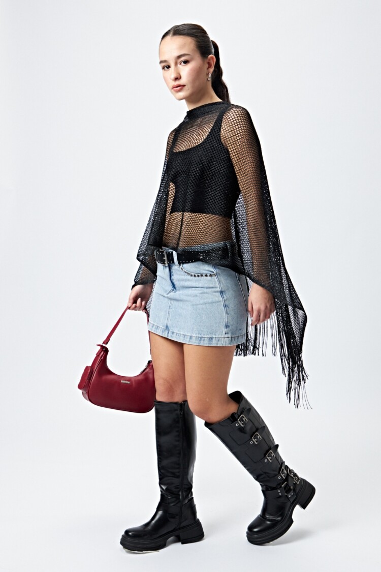 PONCHO MEL Negro