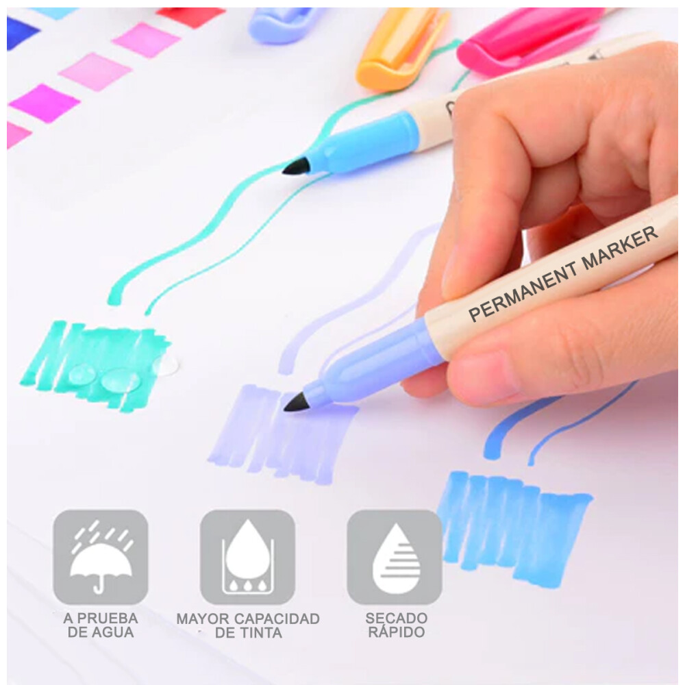 Marcadores Drypens x28 con Laminas Para Colorear Marcadores Drypens x28 con Laminas Para Colorear