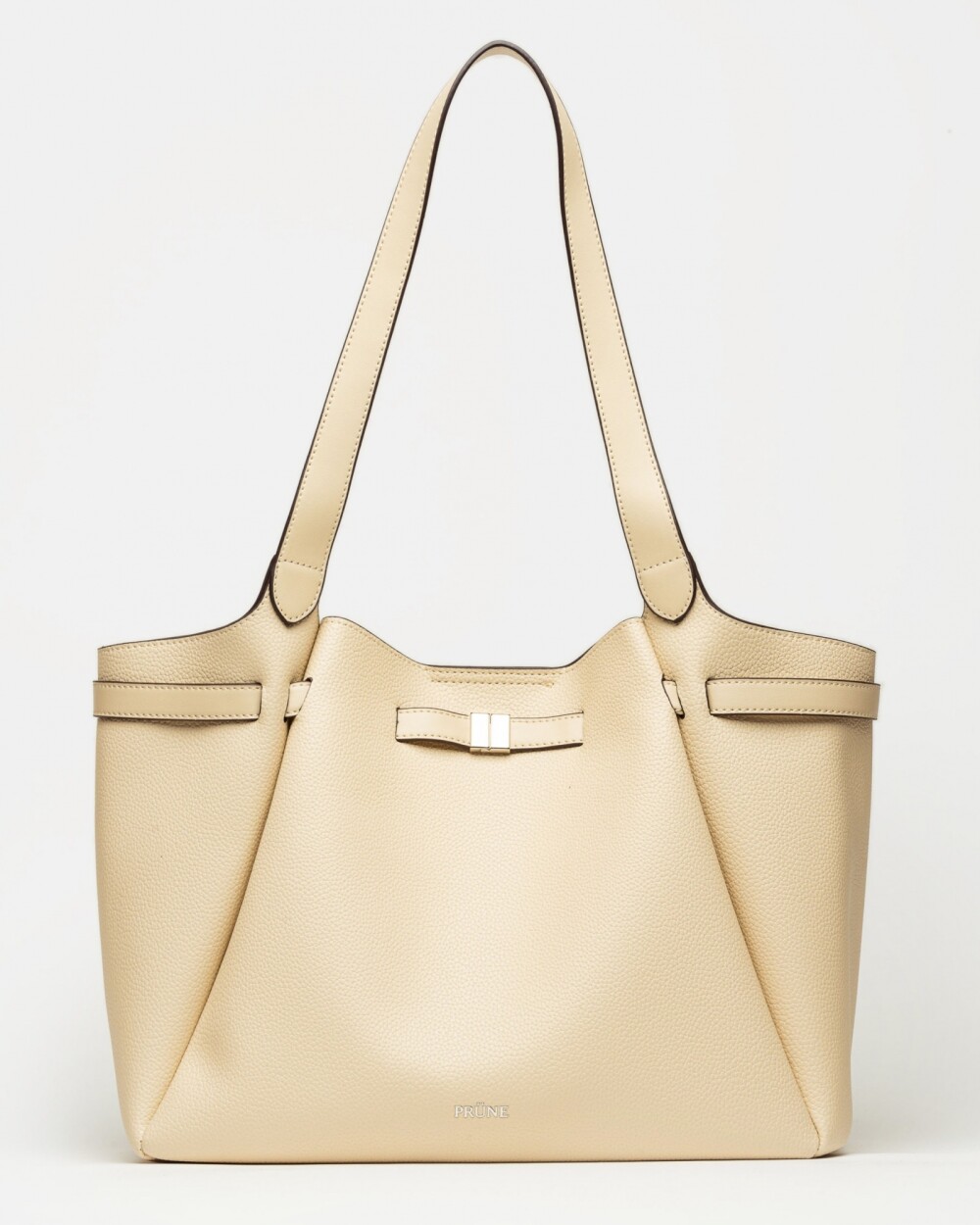 Bolso Marble en efecto cuero graneado Natural