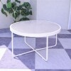 YBL46 Mesa Redonda Vidrio Small 46x46x38cm - Blanca