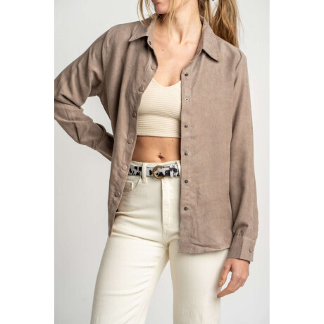 Camisa Gamuza Vegana Mocha