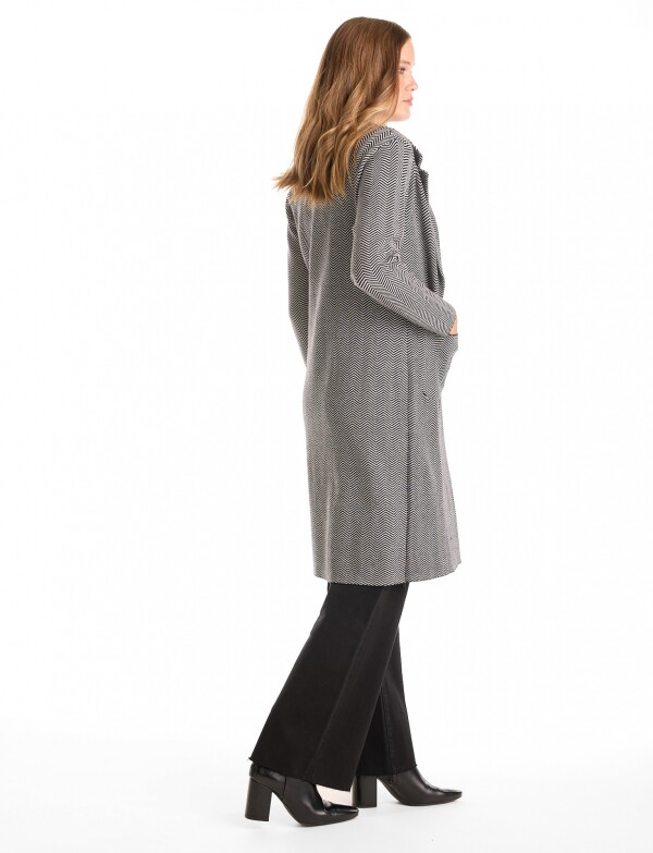 Cardigan Largo Printed NEGRO/BLANCO