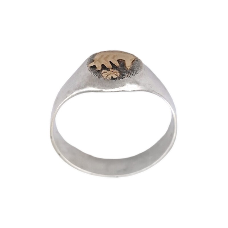Anillo Profesión Partera-Plata y Oro-Sin Piedra-AP5003 - Adulto - Sinpiedra