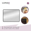 Espejo Horizontal Lumax 120x70 Cm Para Baño Marco Desempañador Con Luz LED Negro