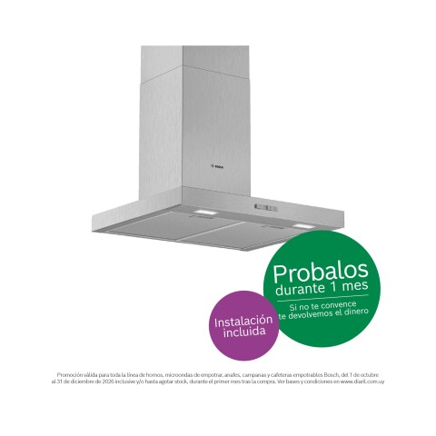Campana de pared Bosch DWB66BC50 Plana 60 cm Campana de pared Bosch DWB66BC50 Plana 60 cm