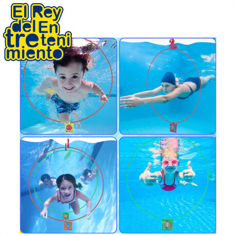 Set X3 Aros Natación Buceo Piscina Juegos Acuáticos M1