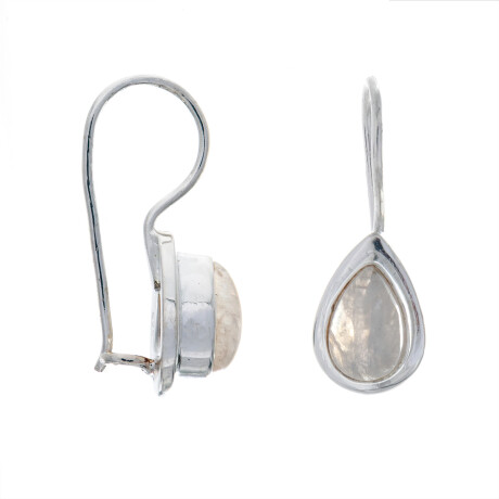 Par de caravanas de plata 925, PIEDRA DE LA LUNA. Par de caravanas de plata 925, PIEDRA DE LA LUNA.