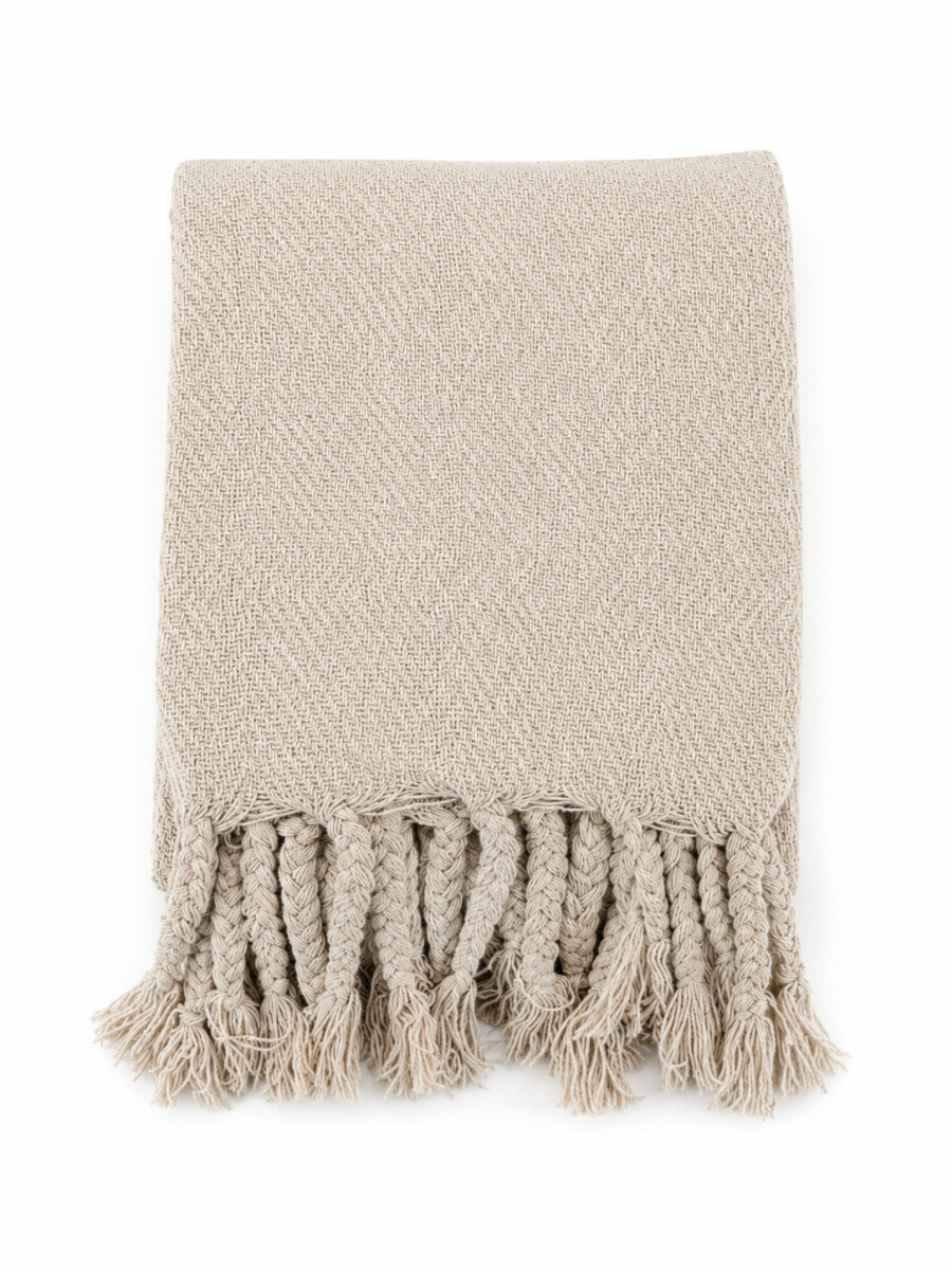 MANTA DECORATIVA - BEIGE (V) 