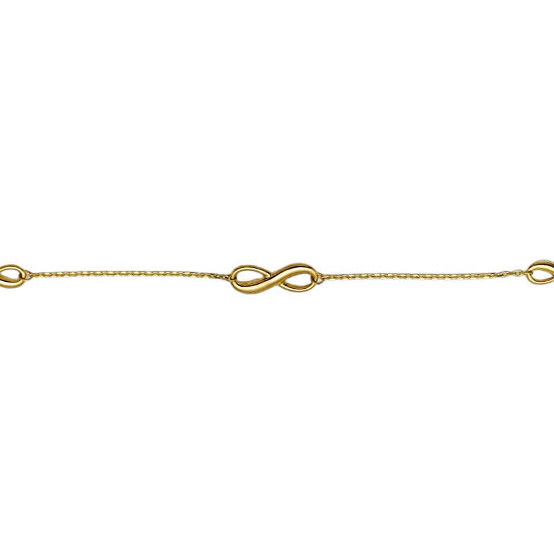 Pulsera Infinito-Oro bajo-Sin Piedra-PU8046 sinpiedra