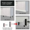 Mueble de cocina y encimera compacta Lumax MDF 120cm blanco Mueble de cocina y encimera compacta Lumax MDF 120cm blanco