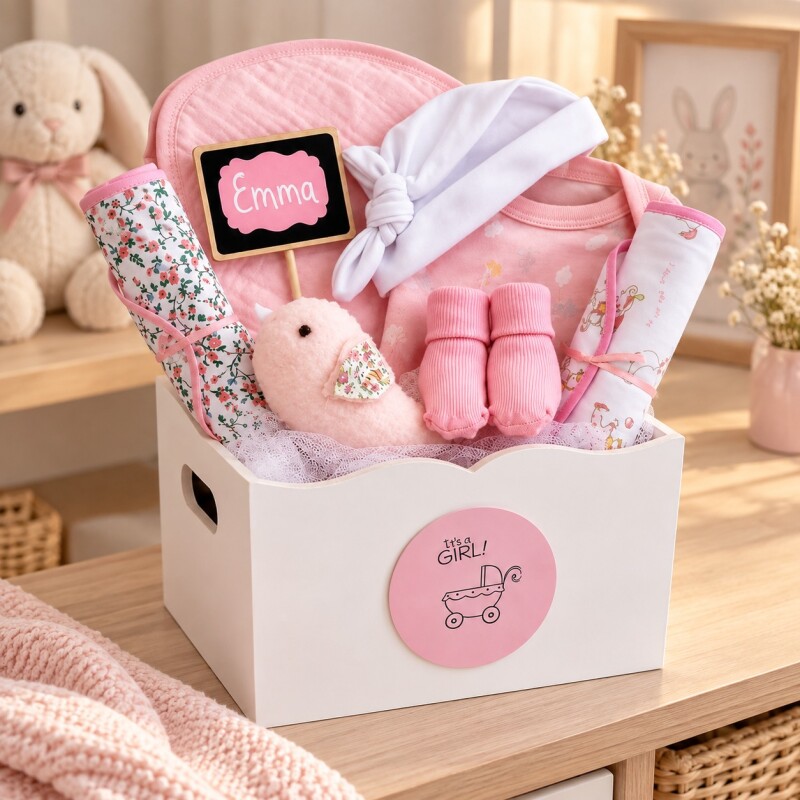 Ajuar Nacimiento con Organizador – Rosa Ajuar Nacimiento con Organizador – Rosa