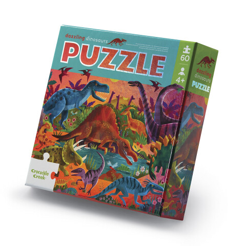 Puzzle Holográfico Crocodile Creek 60 Piezas 35 x 48 cm Dinosaurios