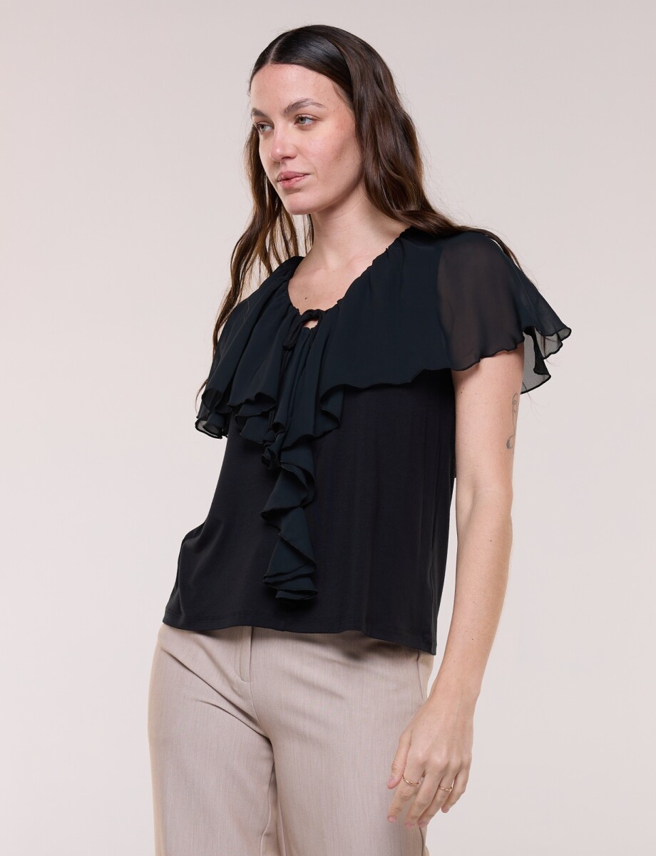 Blusa Volados - Negro 