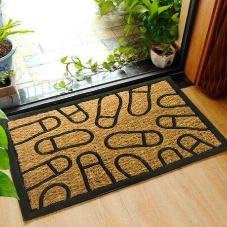 Alfombra Puerta Entrada Felpudo Coco Goma 40X60 Pies