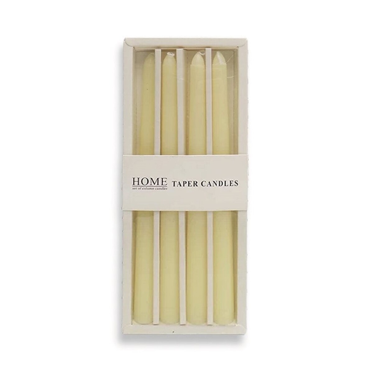 SET 4 VELAS 25CM BLANCO 