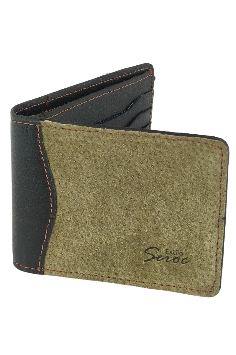 Billetera de hombre al corte clasica Verde