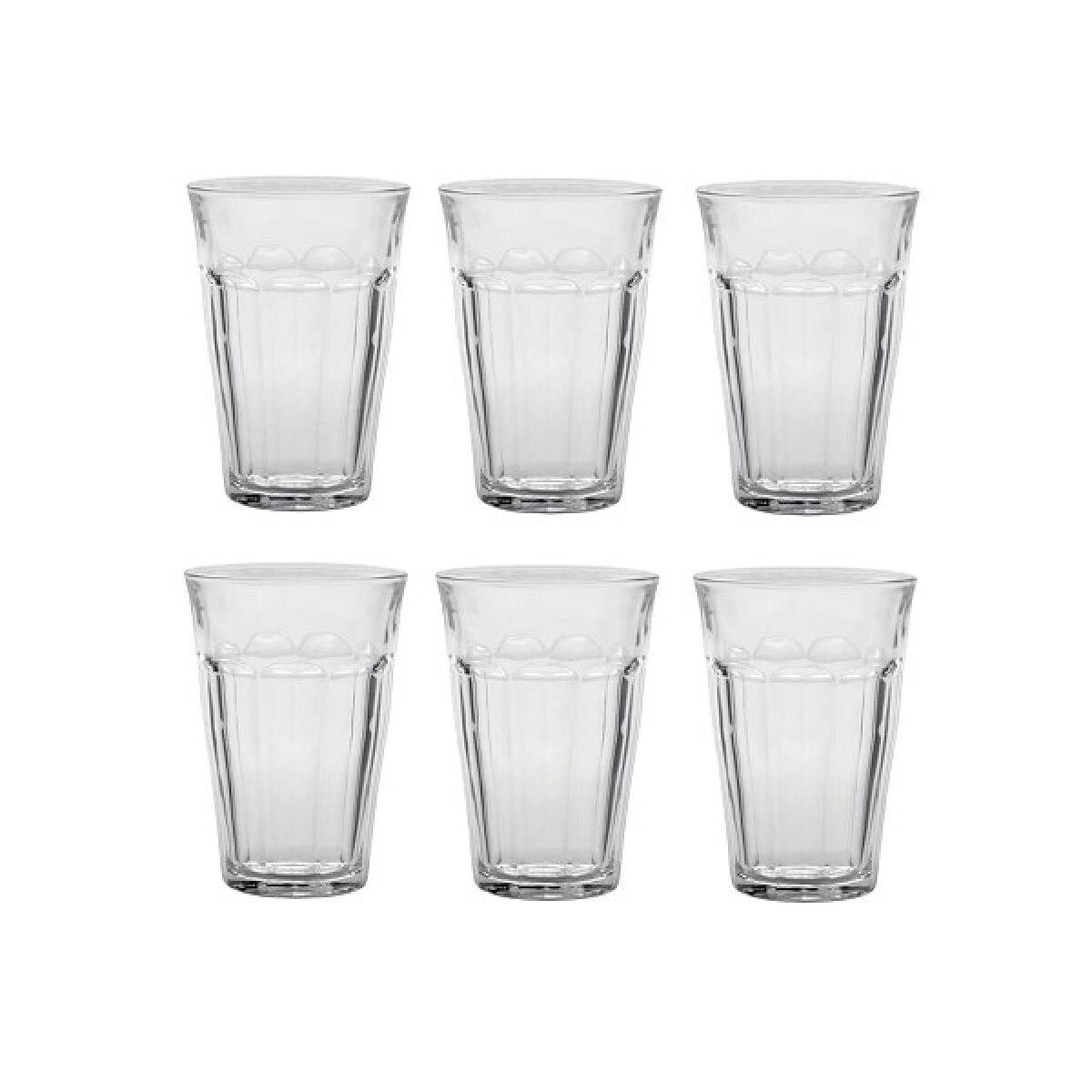 SET DE 6 VASOS DE VIDRIO 200ML RYGX055 