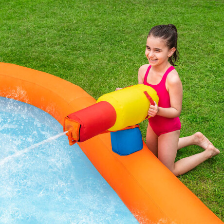 Piscina Bestway Parque De Juegos C/ Tobogán Inflable Naranja
