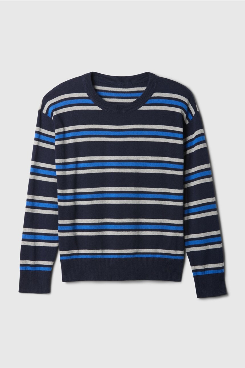 Buzo Intarsia Niño Tapestry Navy